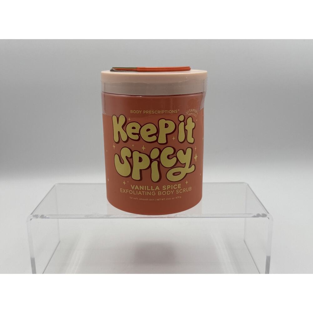 Body Prescriptions Keep It Spicy Exfoliating Vanilla Body Scrub, NEW 23.6oz